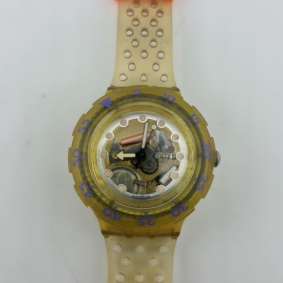 Swatch Jelly Bubbles SDK104 1991 Scuba 200 Collection RARE Upside Down Movement - Picture 2 of 14
